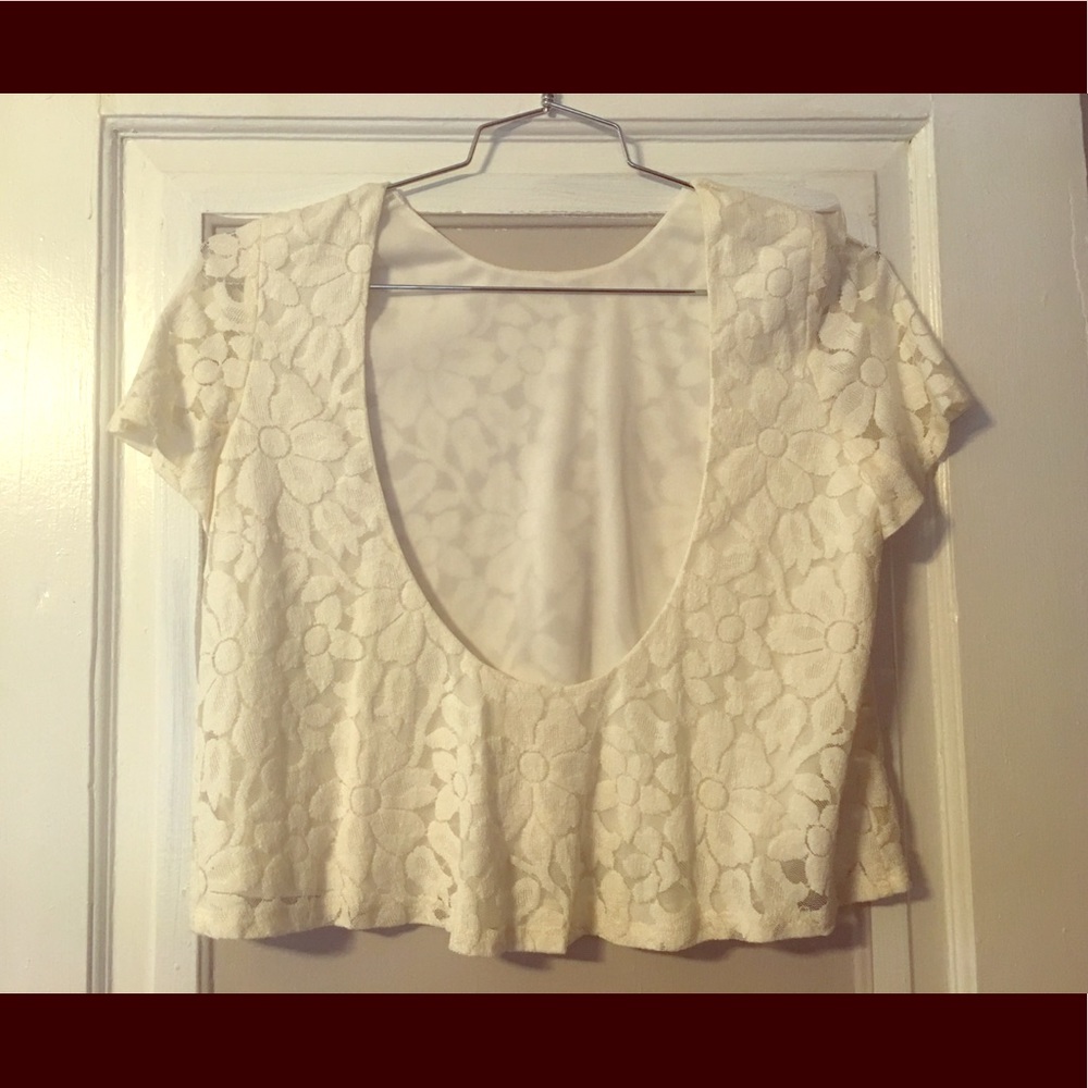 Show me your Mumu white shirt with low back